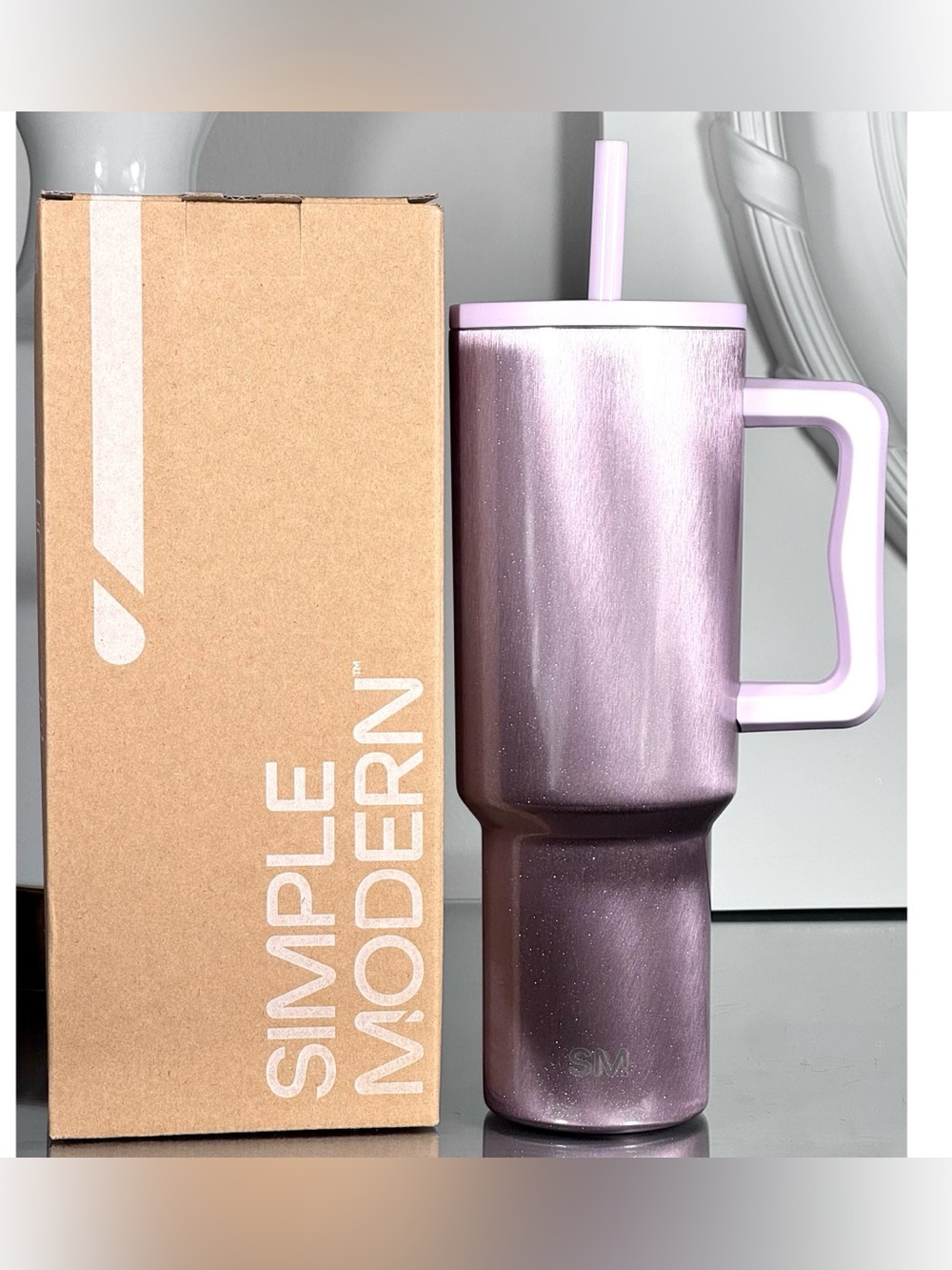 Simple Modern Trek 40oz Tumbler, Cateye: Strawberry Milk